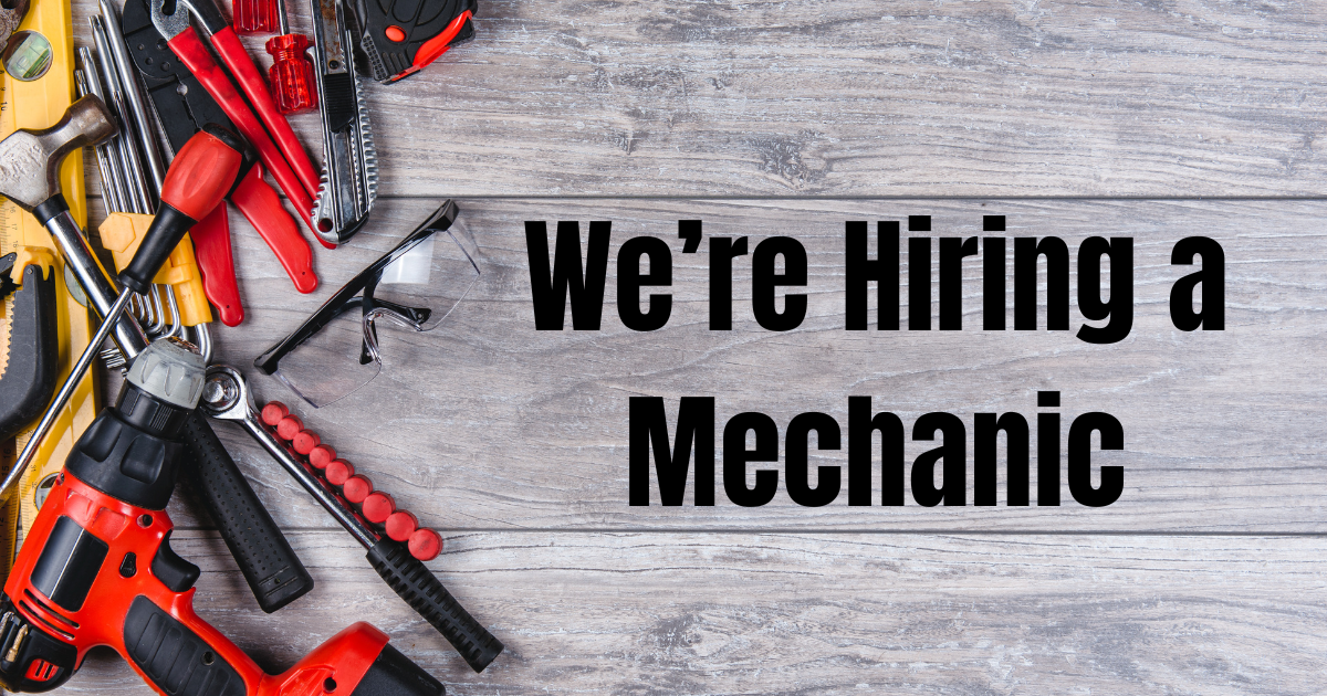 We're hiring a mechanic